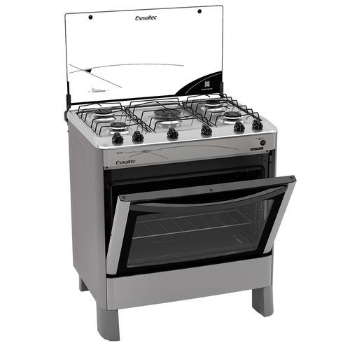 Fogão Esmaltec Ágata 5 Bocas Inox - Acendimento Automático