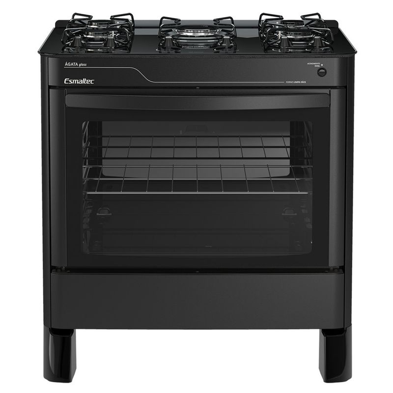 Fogao-Esmaltec-Agata-Glass-Mesa-de-Vidro-5-Bocas-Preto---Acendimento-Automatico