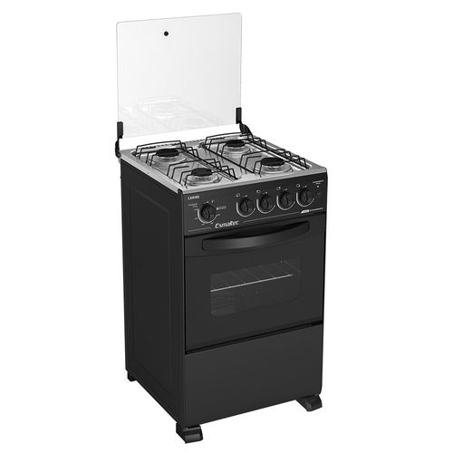 Fogão Esmaltec Caribe 4 Bocas Preto - Acendimento Automático