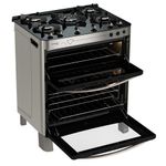 Fogao-Esmaltec-Diamante-Glass-Mesa-de-Vidro-5-bocas-Inox---Duplo-Forno-e-Timer-Sonoro