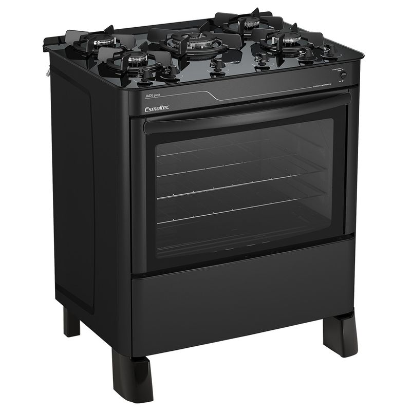 Fogao-Esmaltec-Jade-Glass-Mesa-de-Vidro-5-Bocas-Preto---Acendimento-Automatico