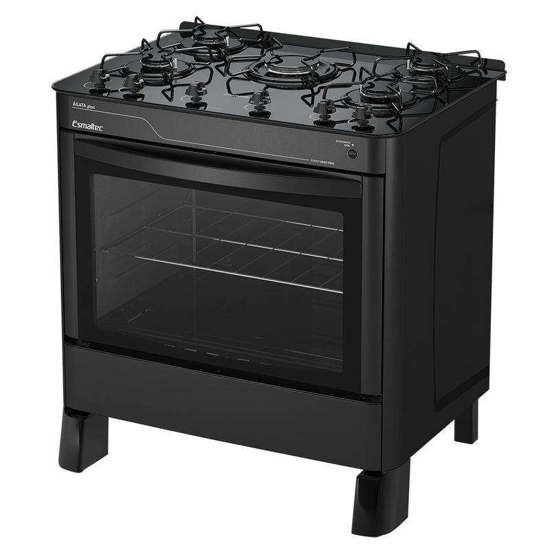 Fogao-Esmaltec-Agata-Glass-Mesa-de-Vidro-5-Bocas-Preto---Acendimento-Automatico