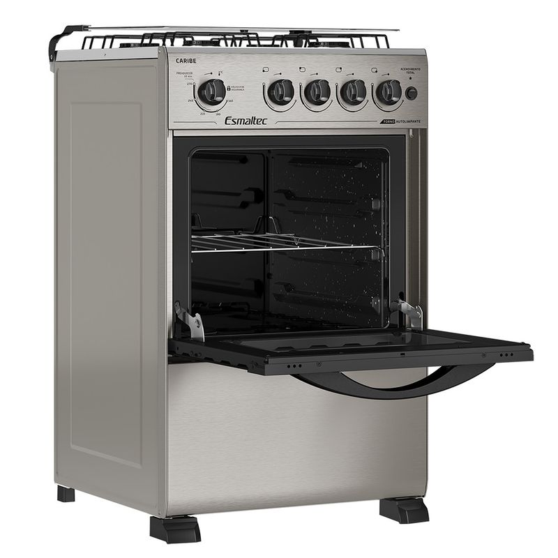Fogao-Esmaltec-Caribe-4-Bocas-Inox---Acendimento-Automatico