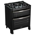 Fogao-Esmaltec-Diamante-Glass-Mesa-de-Vidro-5-bocas-Preto---Duplo-Forno-e-Timer-Sonoro