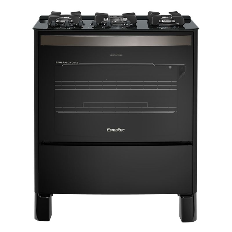 Fogao-Esmaltec-Esmeralda-Glass-Gourmet-Mesa-de-Vidro-5-Bocas-Preto---Timer-Digital-e-Grill-Eletrico