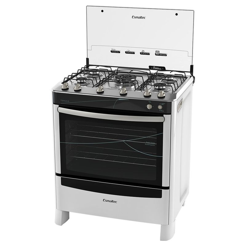 Fogao-Esmaltec-Topazio-5-Bocas-Branco---Timer-Sonoro