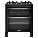 Fogao-Esmaltec-Diamante-Glass-Mesa-de-Vidro-5-bocas-Preto---Duplo-Forno-e-Timer-Sonoro