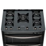 Fogao-Esmaltec-Diamante-Glass-Mesa-de-Vidro-5-bocas-Preto---Duplo-Forno-e-Timer-Sonoro