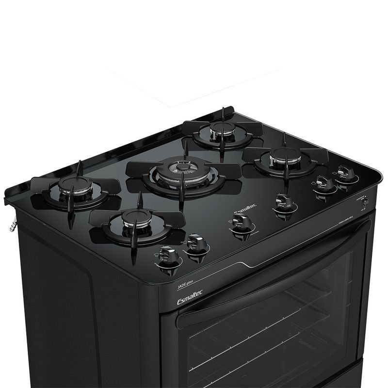 Fogao-Esmaltec-Jade-Glass-Mesa-de-Vidro-5-Bocas-Preto---Acendimento-Automatico